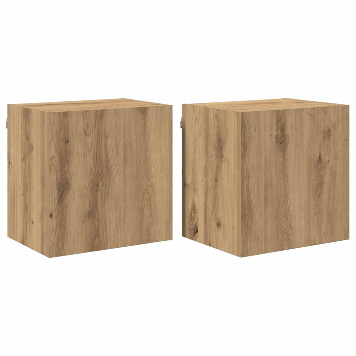 TV Væghylder 2 pcs Artisan Egetræ Konstrueret træ
