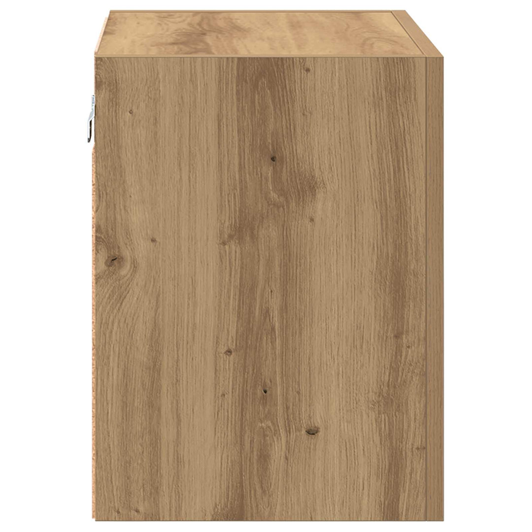 TV Væghylder 2 pcs Artisan Egetræ Konstrueret træ