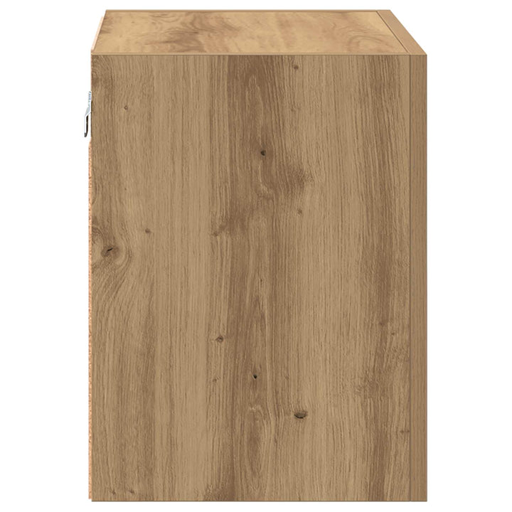 TV Væghylder 2 pcs Artisan Egetræ Konstrueret træ