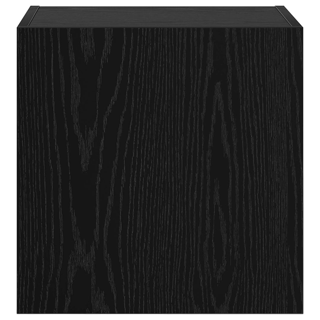 TV vægskab Vægmonteret Sort eg 40,5x30x40cm Konstrueret træ