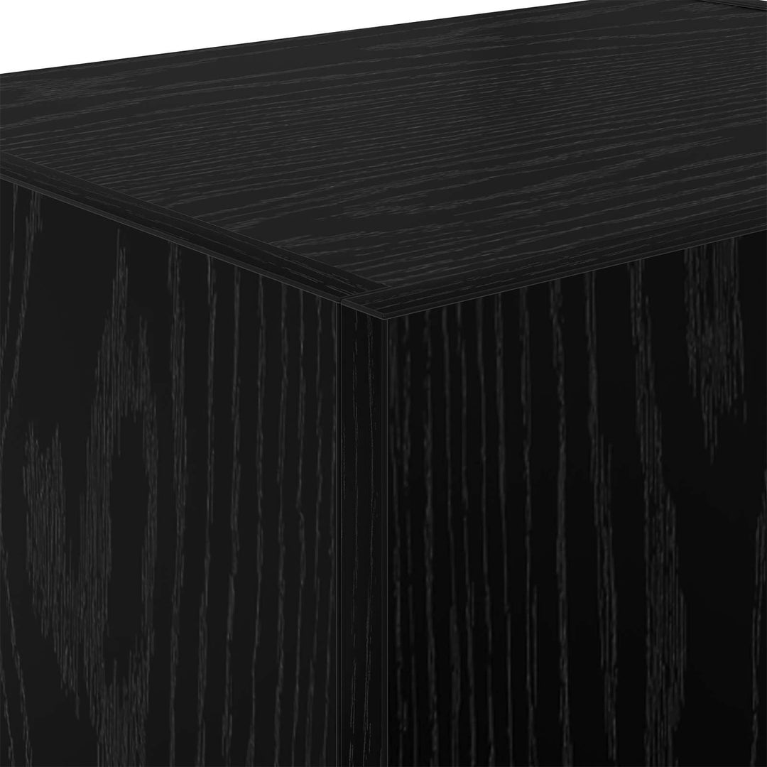 TV Væghylder 2 pcs Sort eg 40,5x30x40cm Konstrueret træ