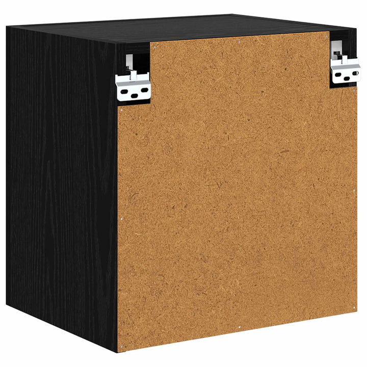 TV Væghylder 2 pcs Sort eg 40,5x30x40cm Konstrueret træ