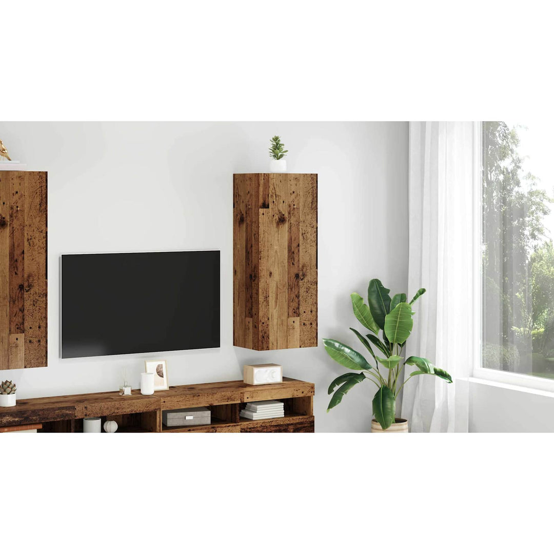 TV vægskab Gammelt træ 40,5 x 30 x 102 cm Konstrueret træ
