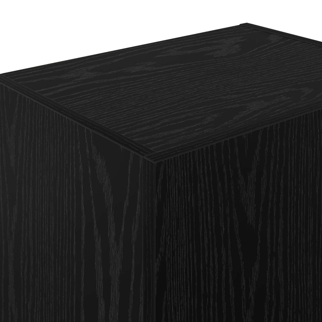 TV vægskab Sort eg 40,5 x 30 x 102 cm Konstrueret træ