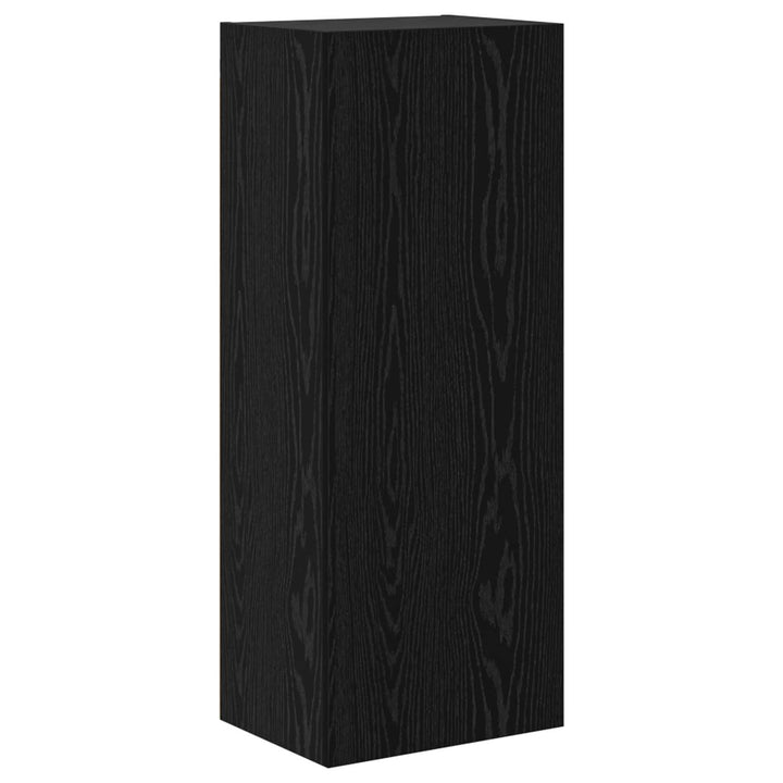 TV vægskab Sort eg 40,5 x 30 x 102 cm Konstrueret træ