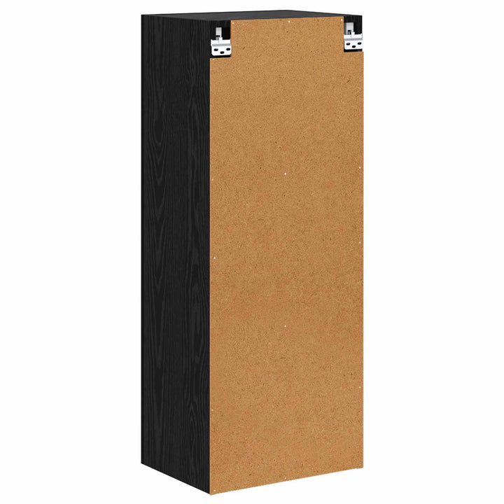 TV vægskab Sort eg 40,5 x 30 x 102 cm Konstrueret træ