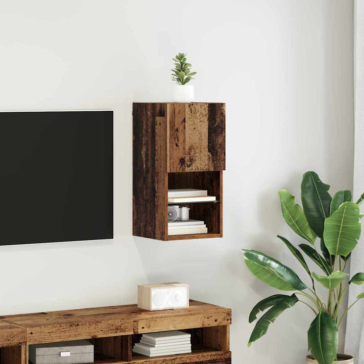 Væghængt TV Skab Gammelt træ 30,5 x 30 x 60 cm Konstrueret træ