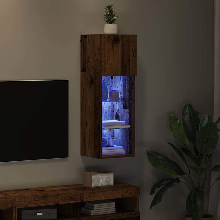 Væghængt TV Skab Gammelt træ 30,5 x 30 x 90 cm Konstrueret træ