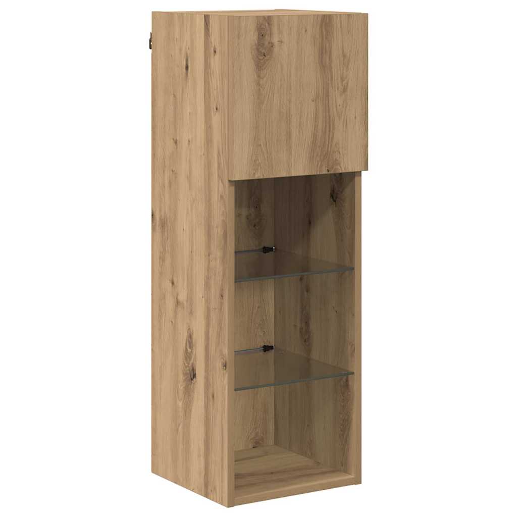 Væghængt TV Skab 30,5 x 30 x 90 cm Artisan Egetræ