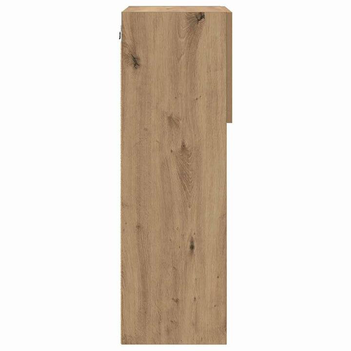 Væghængt TV Skab med LED Artisan Egetræ 40,5 x 30 x 90 cm