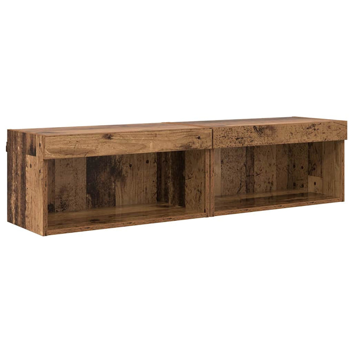 TV-møbelsæt 2 pcs Gammelt træ 60 x 30 x 30 cm Konstrueret træ