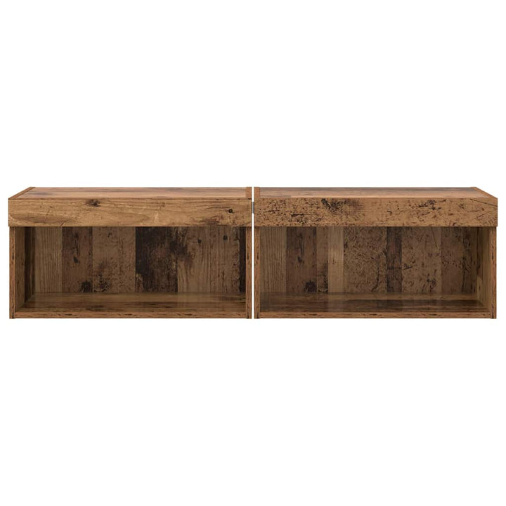 TV-møbelsæt 2 pcs Gammelt træ 60 x 30 x 30 cm Konstrueret træ