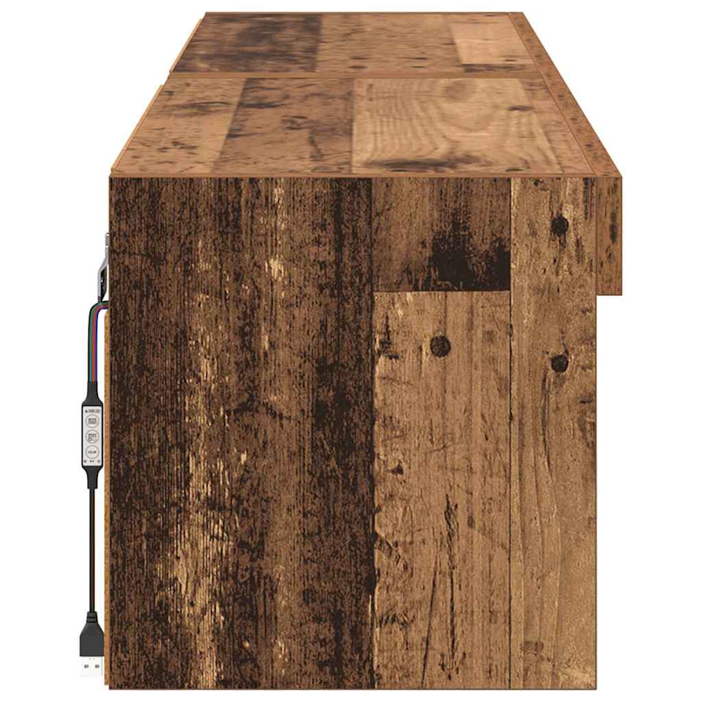 TV-møbelsæt 2 pcs Gammelt træ 60 x 30 x 30 cm Konstrueret træ
