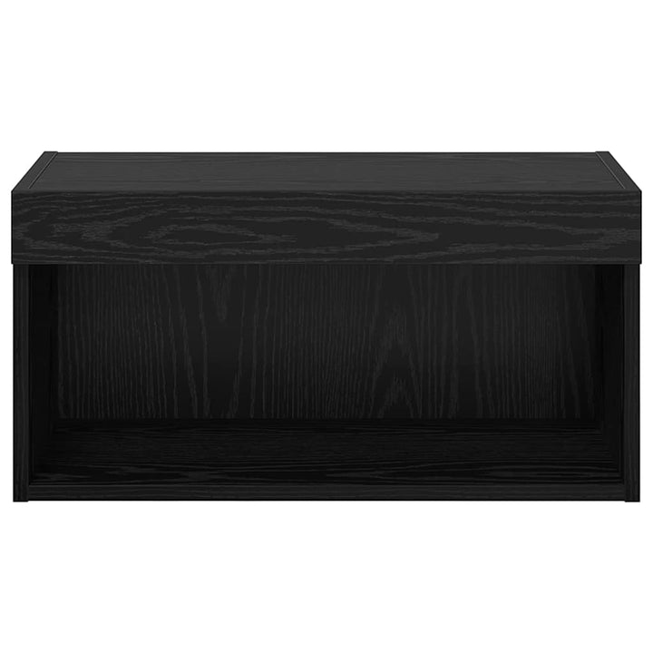 TV-møbelsæt med LED Sort eg 60 x 30 x 30 cm Konstrueret træ