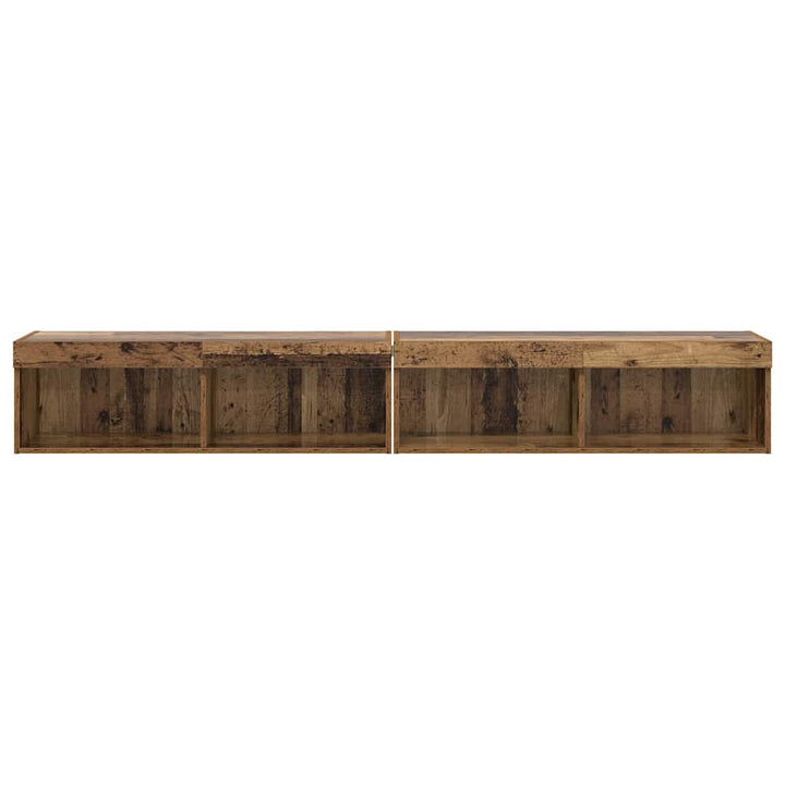 TV-møbelsæt 2 pcs Gammelt træ 100 x 30 x 30 cm Konstrueret træ