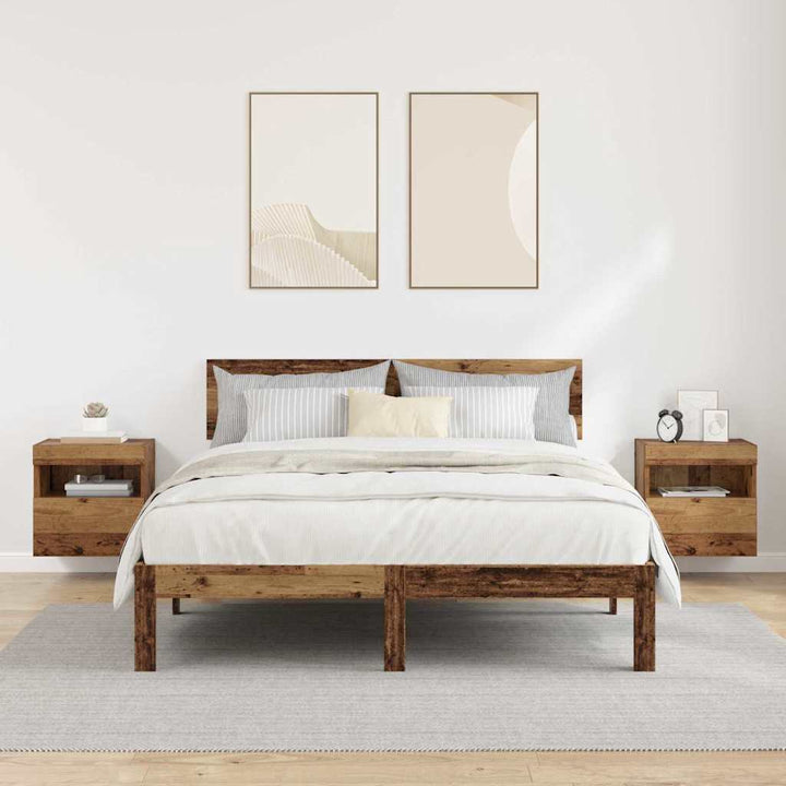 TV Væghylder 2 pcs Gammelt træ 40 x 30 x 40 cm Konstrueret træ