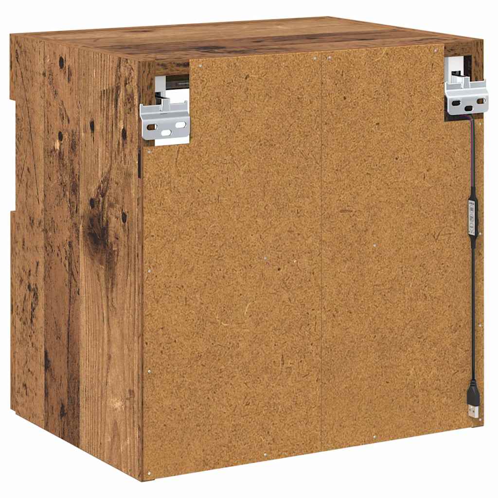 TV Væghylder 2 pcs Gammelt træ 40 x 30 x 40 cm Konstrueret træ