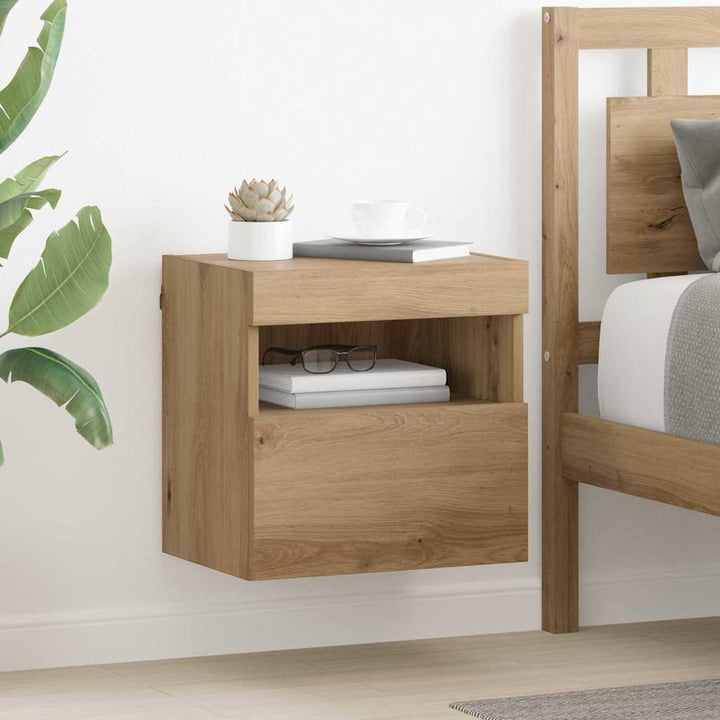TV Væghylder 2 pcs Artisan Egetræ Konstrueret træ