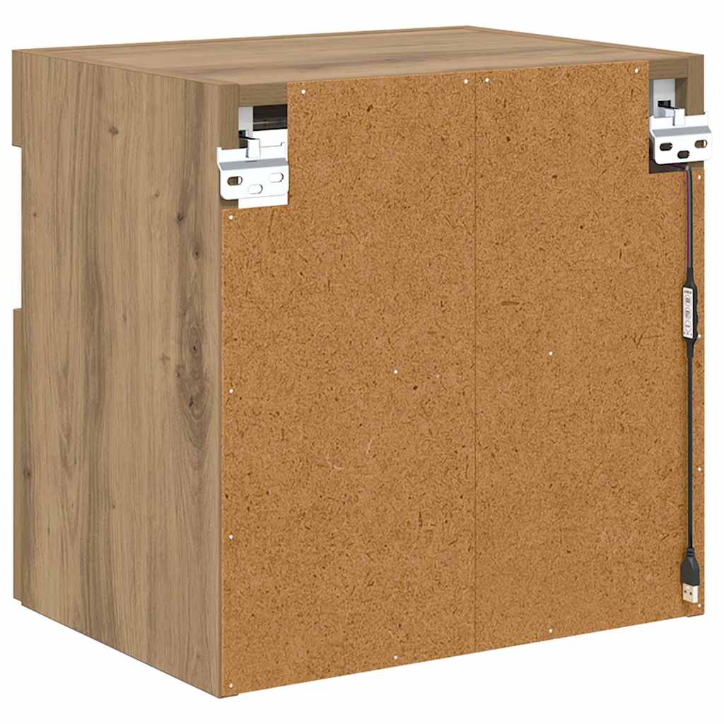 TV Væghylder 2 pcs Artisan Egetræ Konstrueret træ