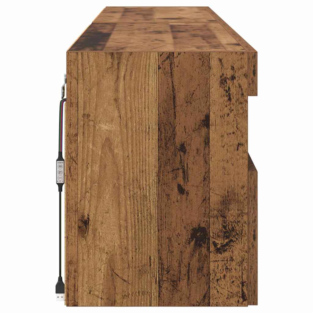 TV Væghylder 2 pcs Gammelt træ 80 x 30 x 40 cm Konstrueret træ