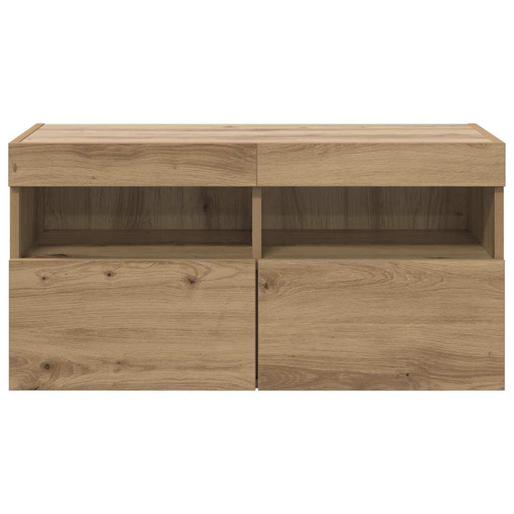 TV vægskab 80 x 30 x 40 cm Artisan Egetræ Konstrueret træ