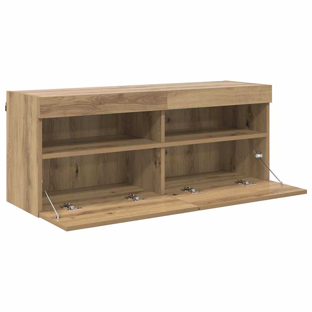 TV vægskab Artisan Egetræ 100 x 30 x 40 cm Konstrueret træ
