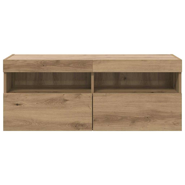 TV vægskab 100 x 30 x 40 cm Artisan Egetræ Konstrueret træ