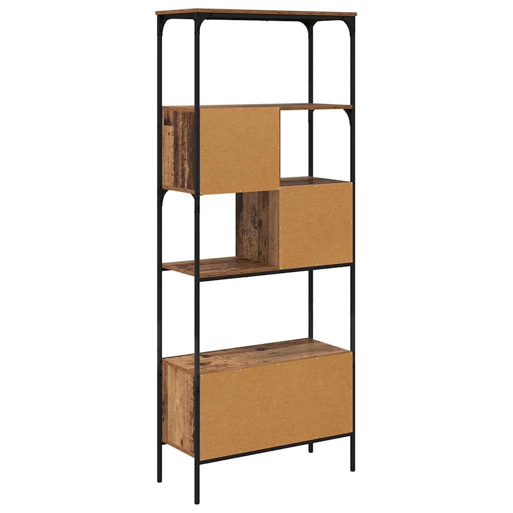 Bogreol Gammelt træ 76 x 33 x 188,5 cm Konstrueret træ