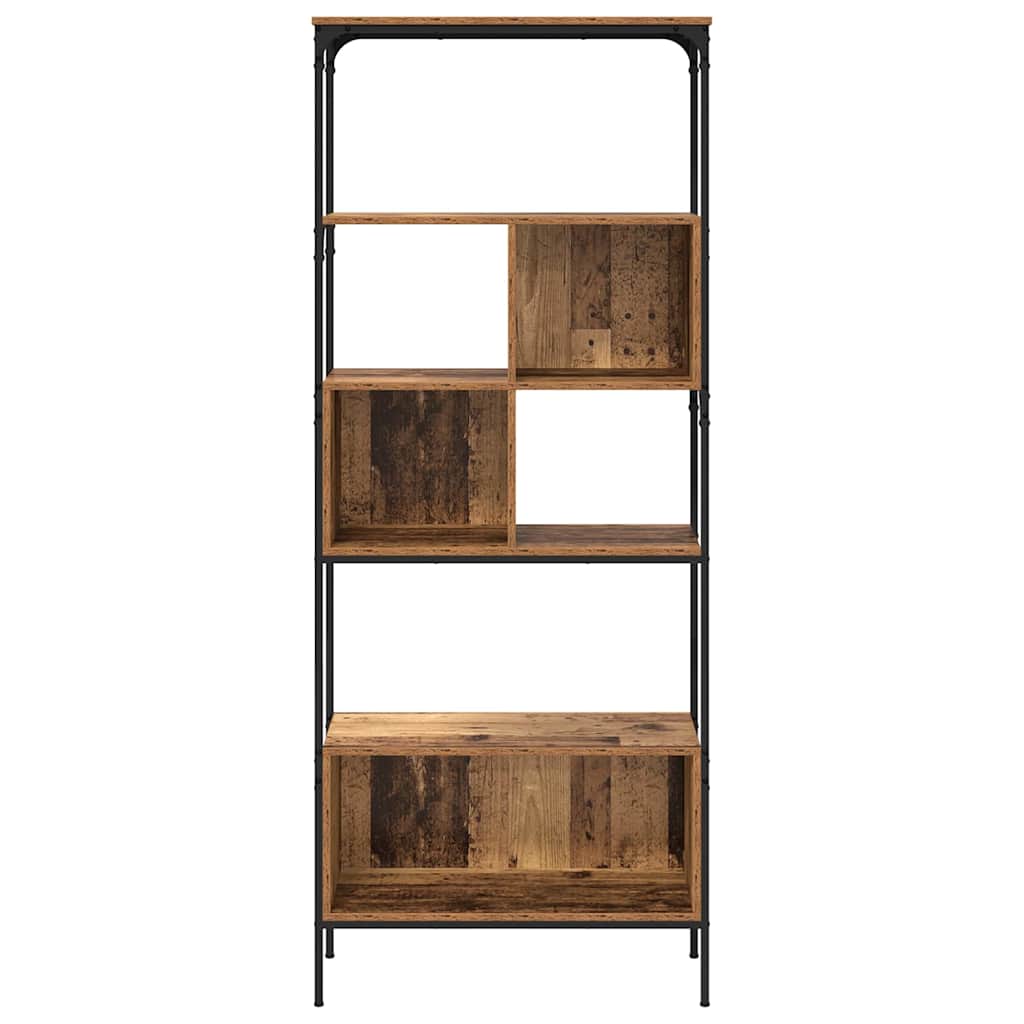 Bogreol Gammelt træ 76 x 33 x 188,5 cm Konstrueret træ