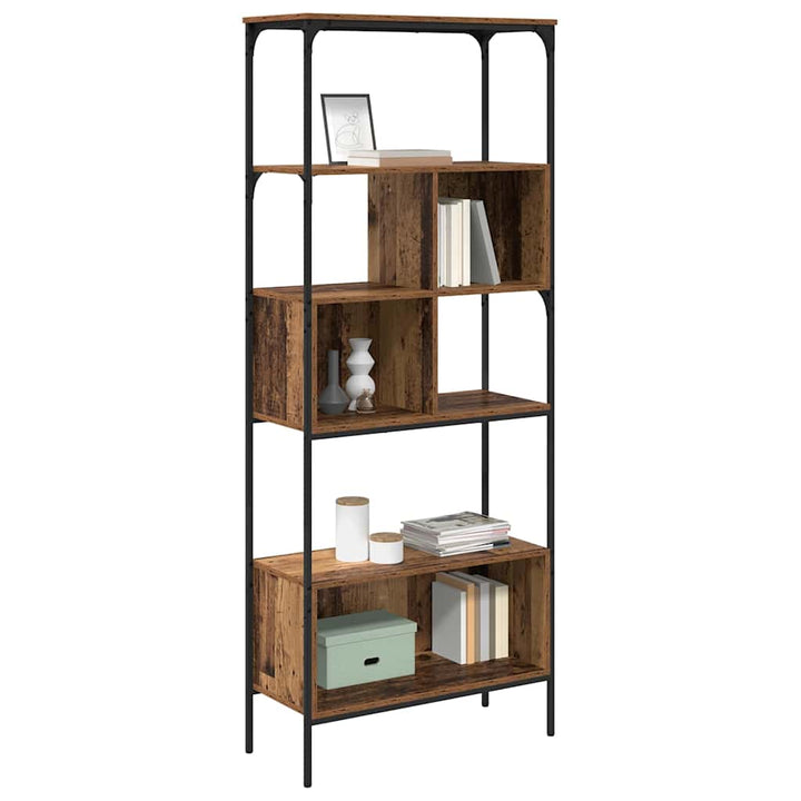 Bogreol Gammelt træ 76 x 33 x 188,5 cm Konstrueret træ