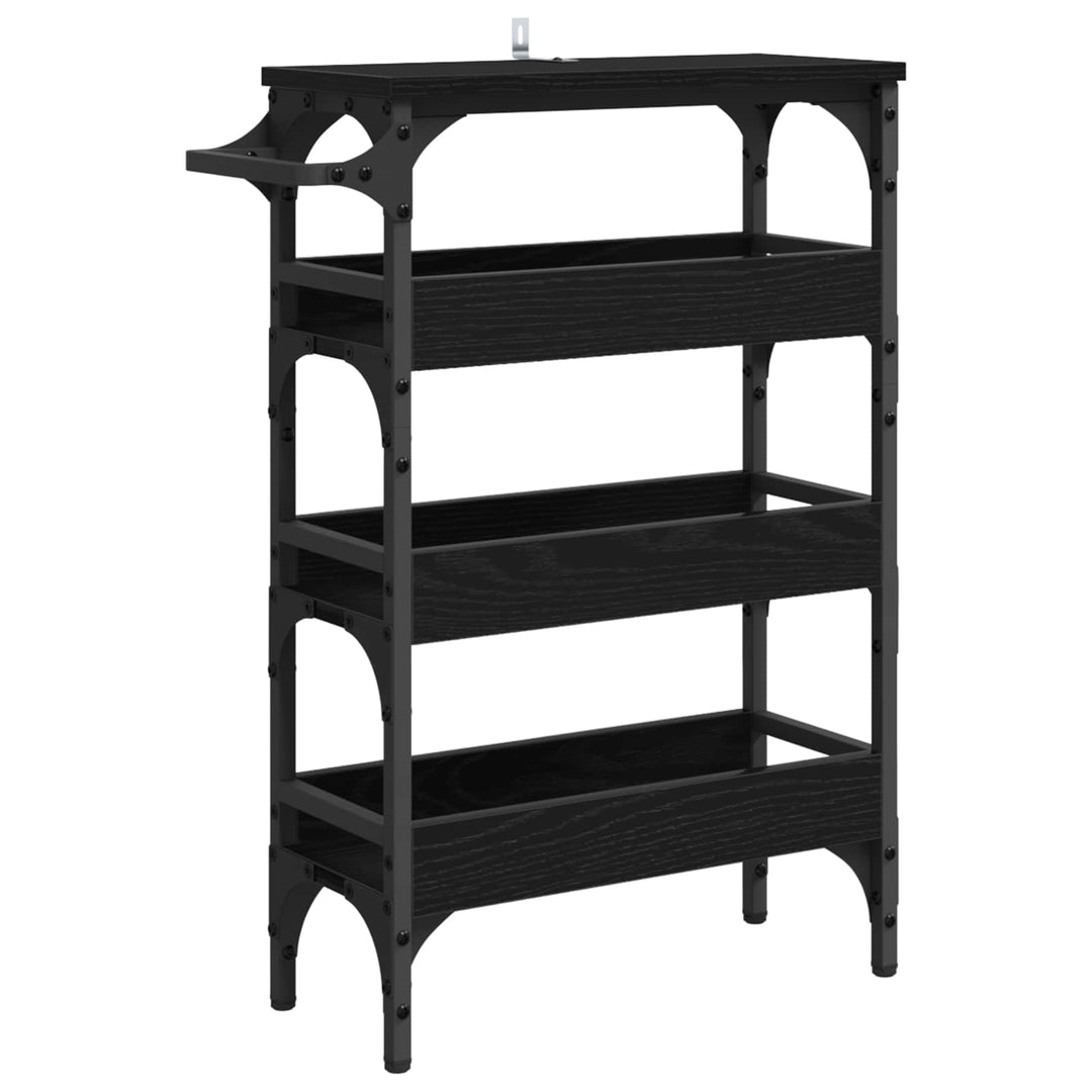 Køkkenvogn Sort eg 53 x 20 x 76 cm Konstrueret træ