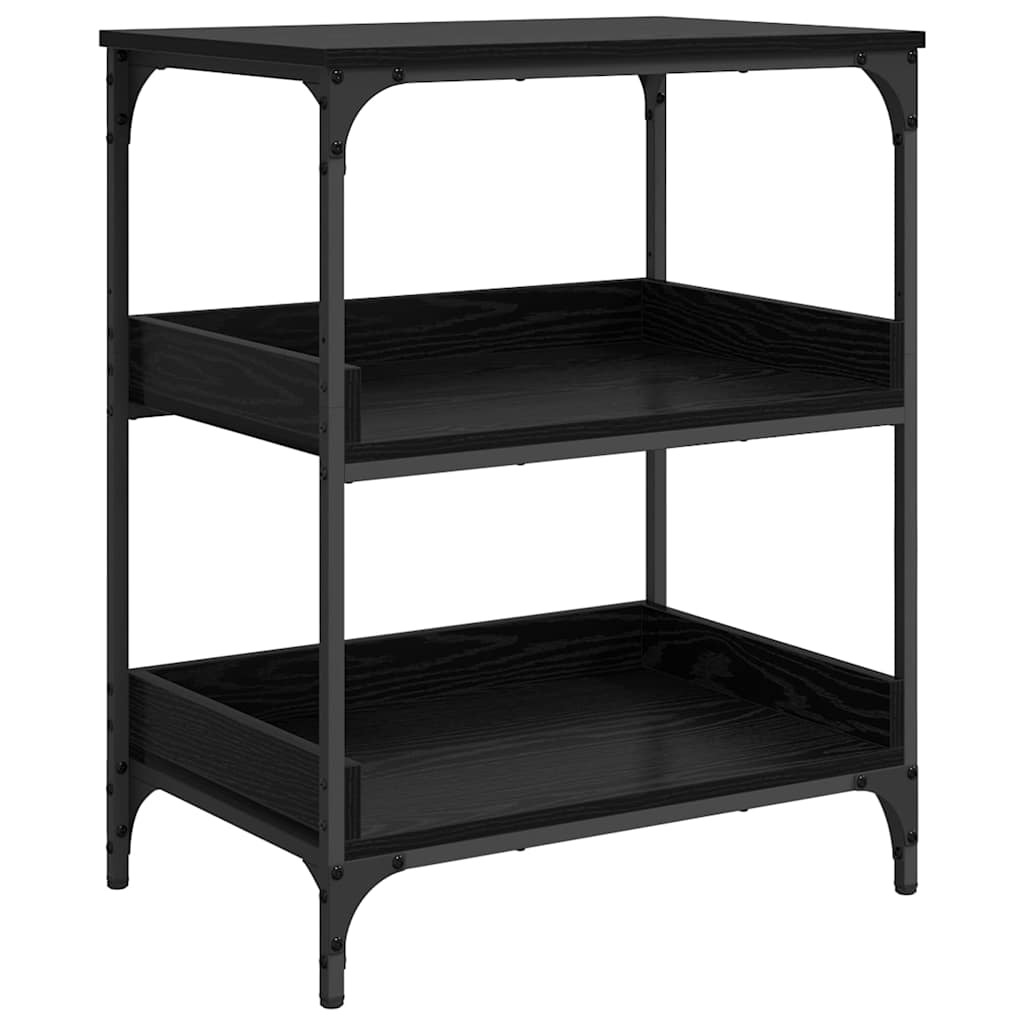 Køkkenvogn Sort eg 60 x 41 x 80.5 cm Konstrueret træ