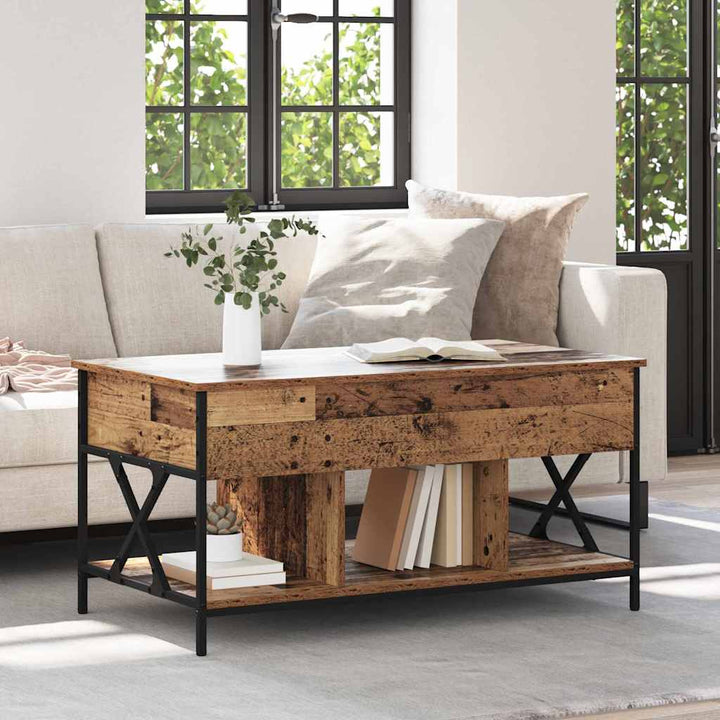 Sofabord Gammelt træ 100 x 55 x 48.5 cm Konstrueret træ