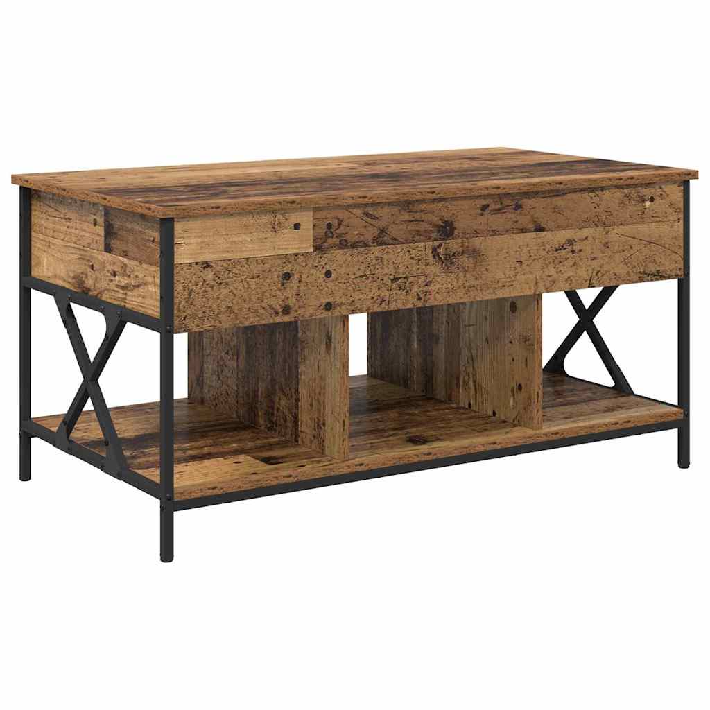 Sofabord Gammelt træ 100 x 55 x 48.5 cm Konstrueret træ