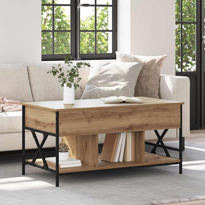 Sofabord Artisan Egetræ 100 x 55 x 48.5 cm Konstrueret træ