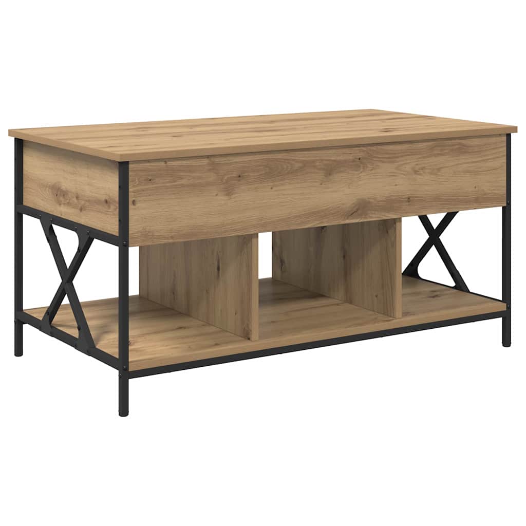Sofabord Artisan Egetræ 100 x 55 x 48.5 cm Konstrueret træ