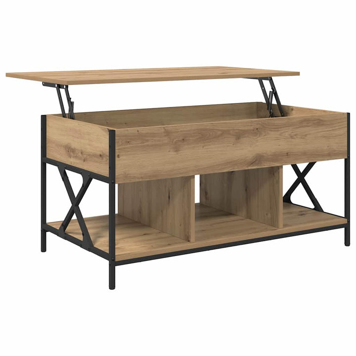 Sofabord Artisan Egetræ 100 x 55 x 48.5 cm Konstrueret træ