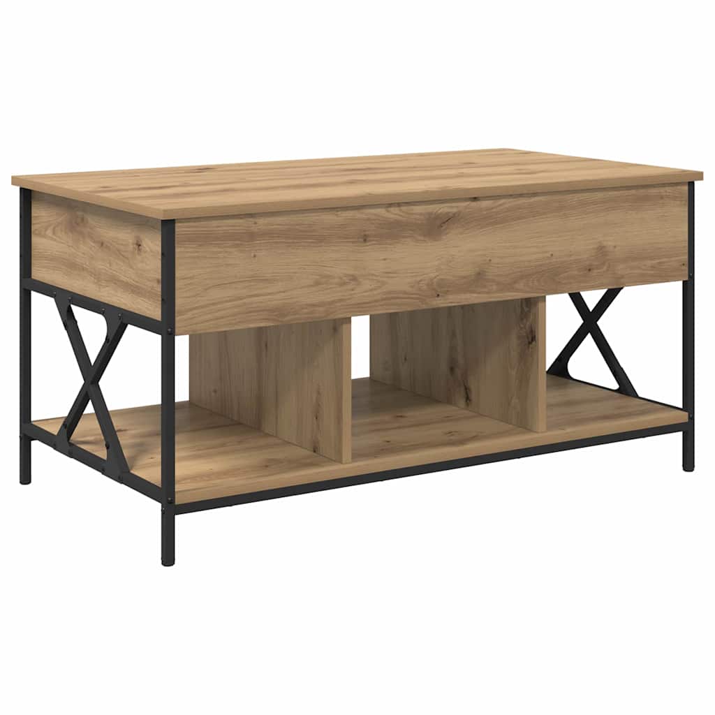 Sofabord Artisan Egetræ 100 x 55 x 48.5 cm Konstrueret træ