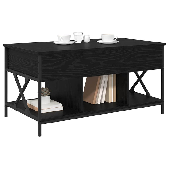 Sofabord Sort eg 100 x 55 x 48.5 cm Konstrueret træ