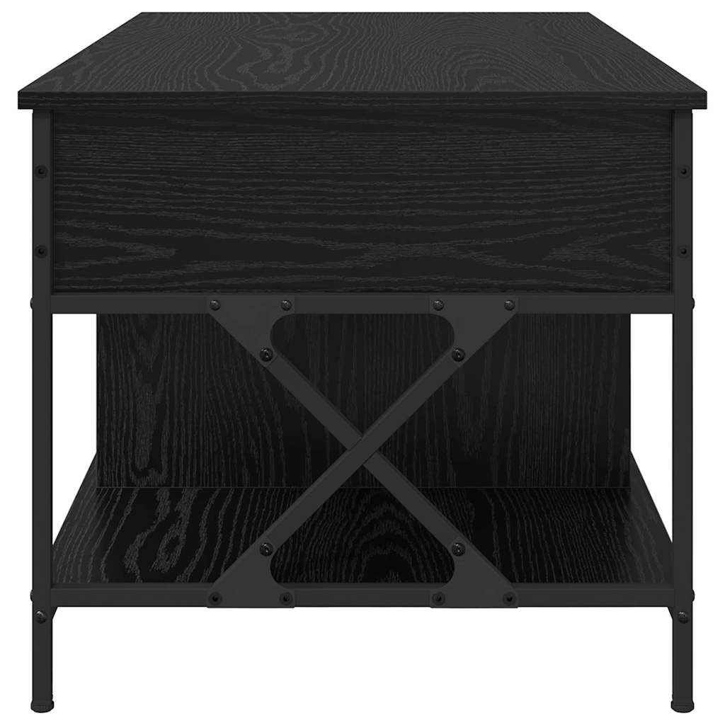 Sofabord Sort eg 100 x 55 x 48.5 cm Konstrueret træ