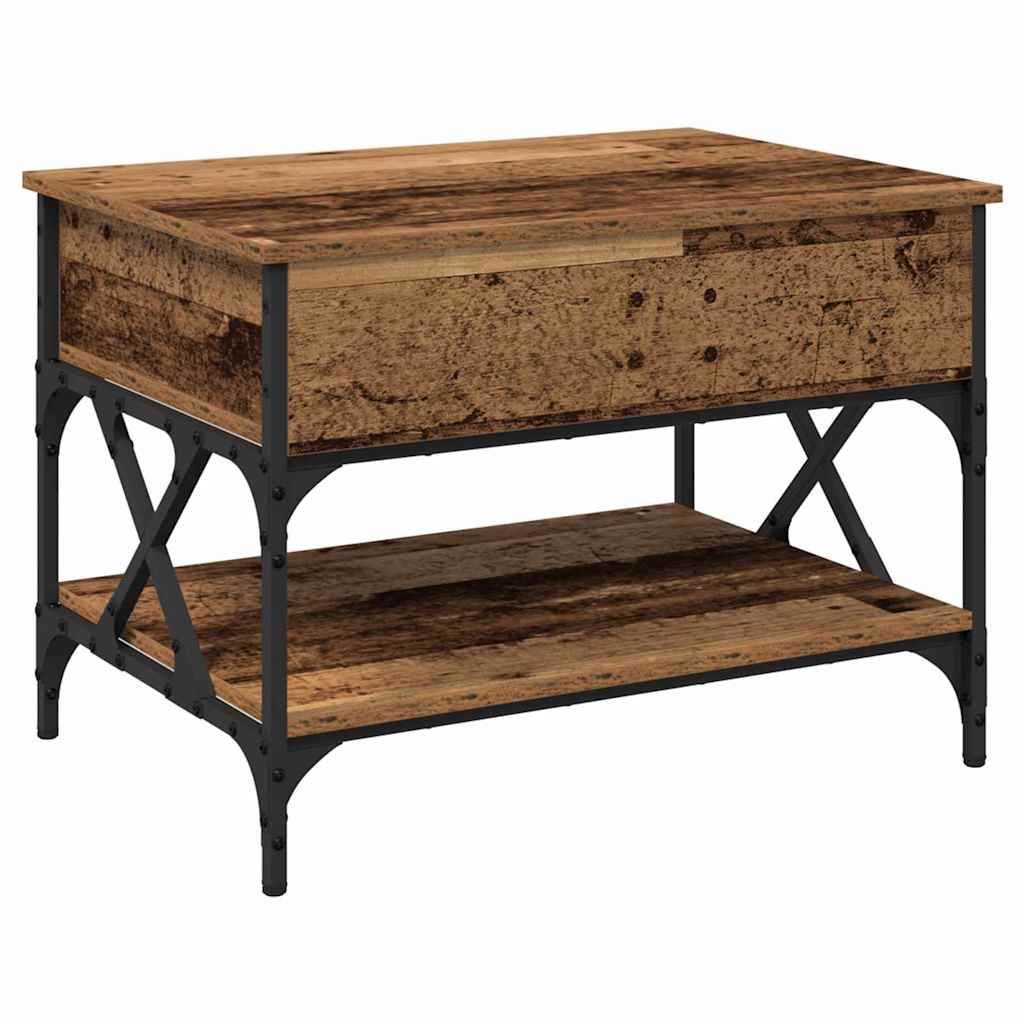Sofabord Gammelt træ 70x50x50cm Konstrueret træ