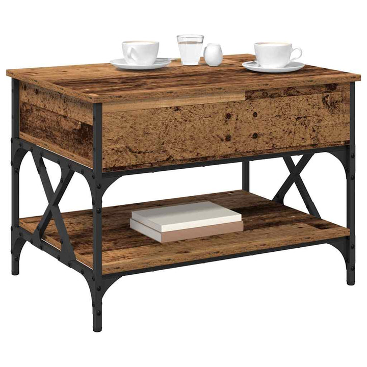 Sofabord Gammelt træ 70x50x50cm Konstrueret træ