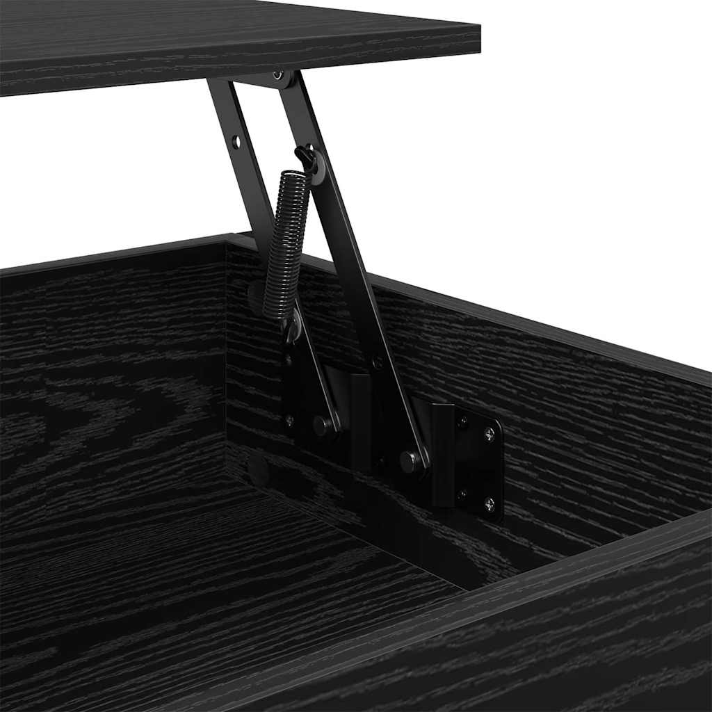 Sofabord med skuffe Sort eg 70 x 50 x 54,5 cm Konstrueret træ
