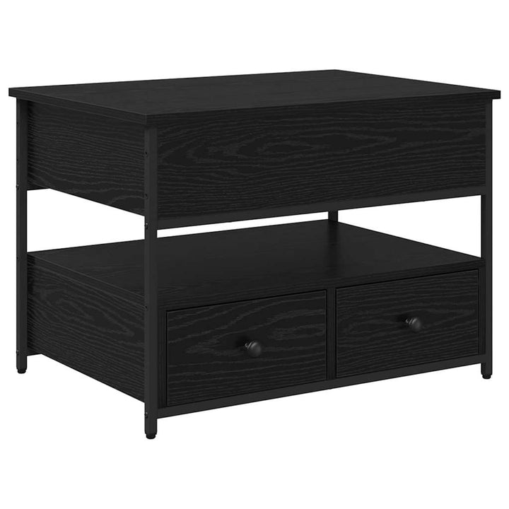 Sofabord med skuffe Sort eg 70 x 50 x 54,5 cm Konstrueret træ