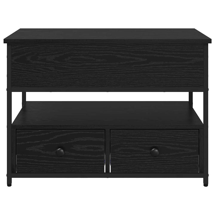 Sofabord med skuffe Sort eg 70 x 50 x 54,5 cm Konstrueret træ