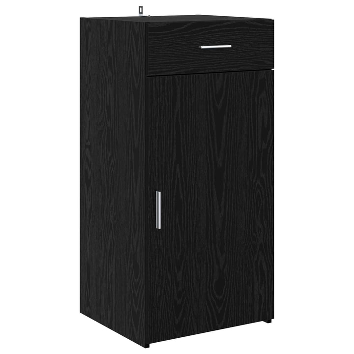 Sideboard med skuffe Sort eg 45 x 42,5 x 93 cm Konstrueret træ