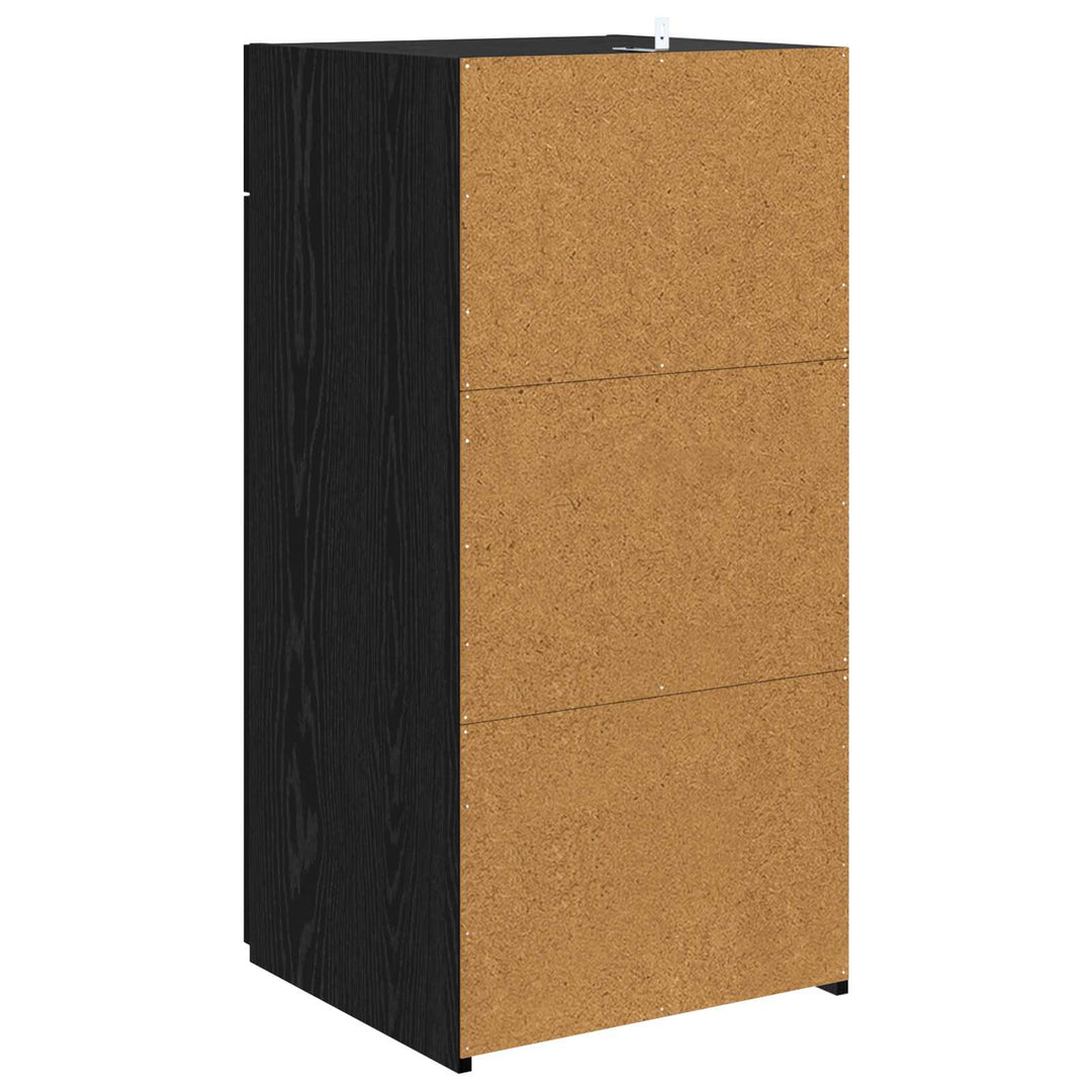 Sideboard med skuffe Sort eg 45 x 42,5 x 93 cm Konstrueret træ