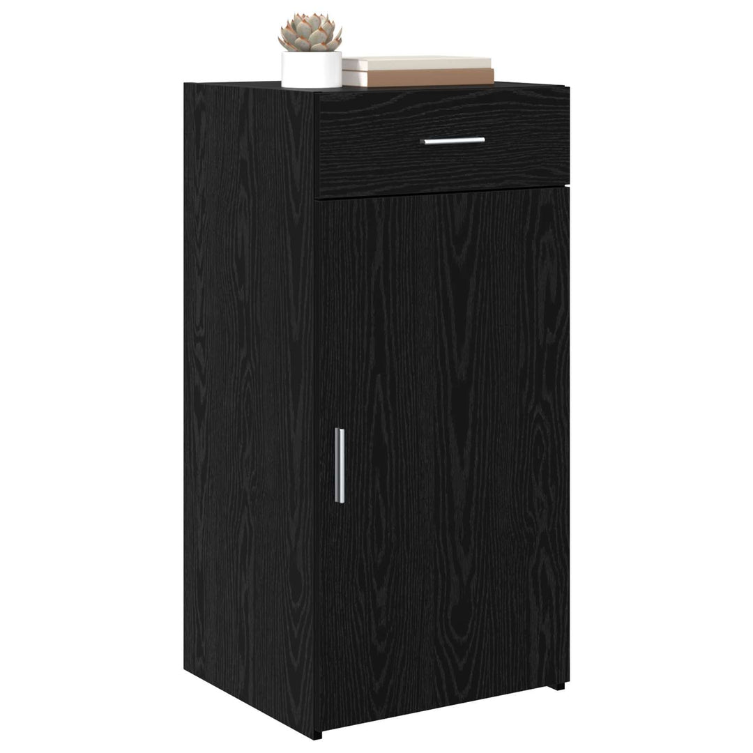 Sideboard med skuffe Sort eg 45 x 42,5 x 93 cm Konstrueret træ