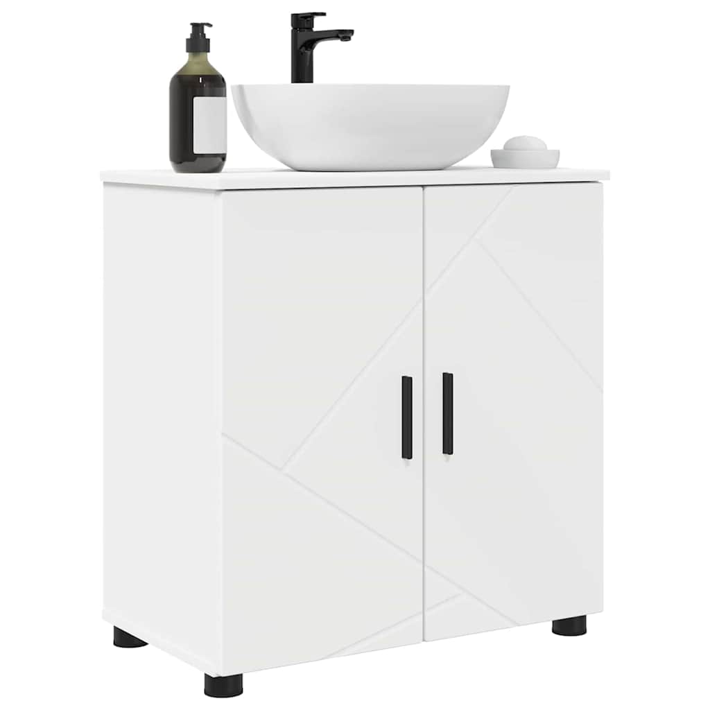 Badeværelsesskab Hvid 61 x 35 x 64 cm Konstrueret træ & Metal