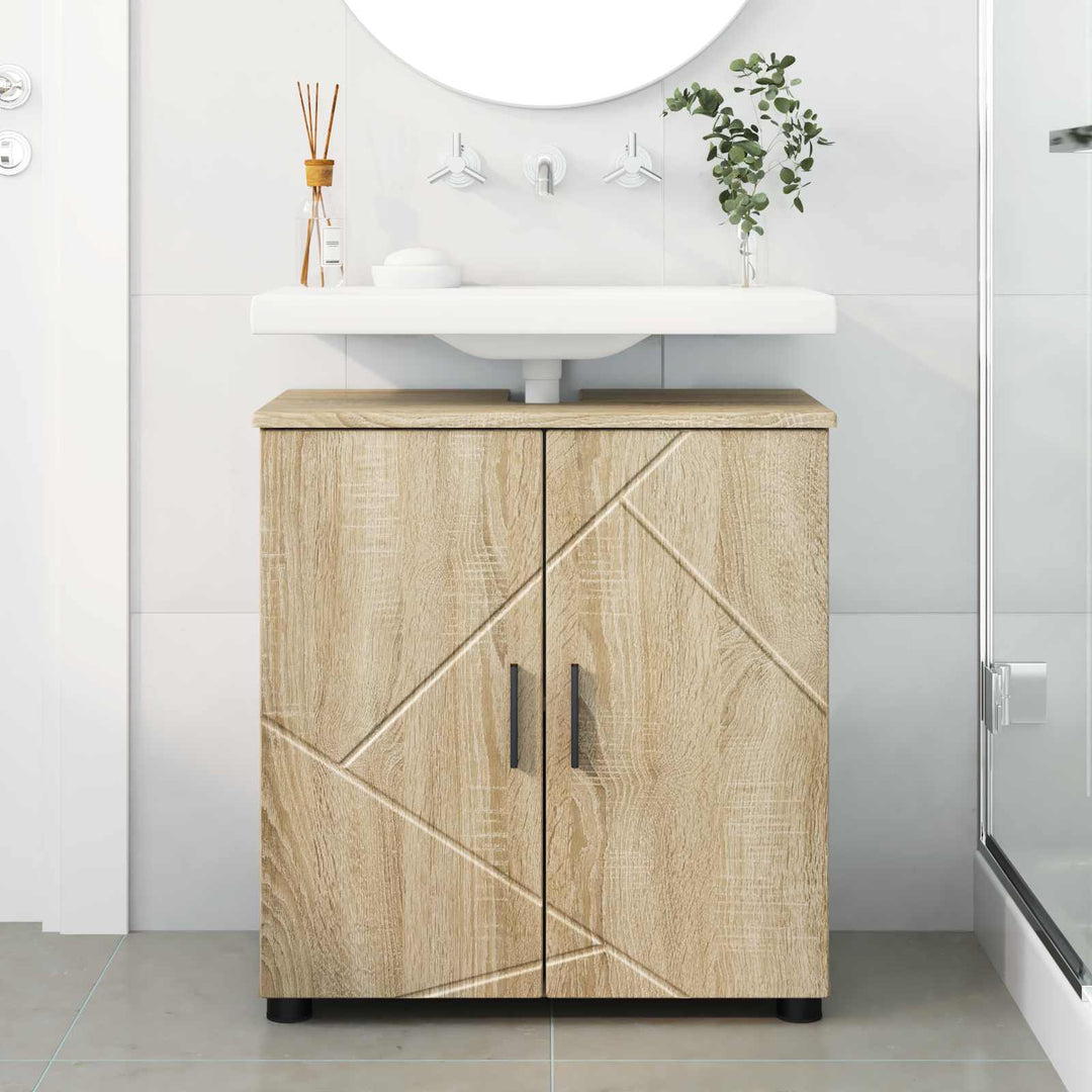 Badeværelsesskab med opbevaring Sonoma eg 61 x 35 x 64 cm